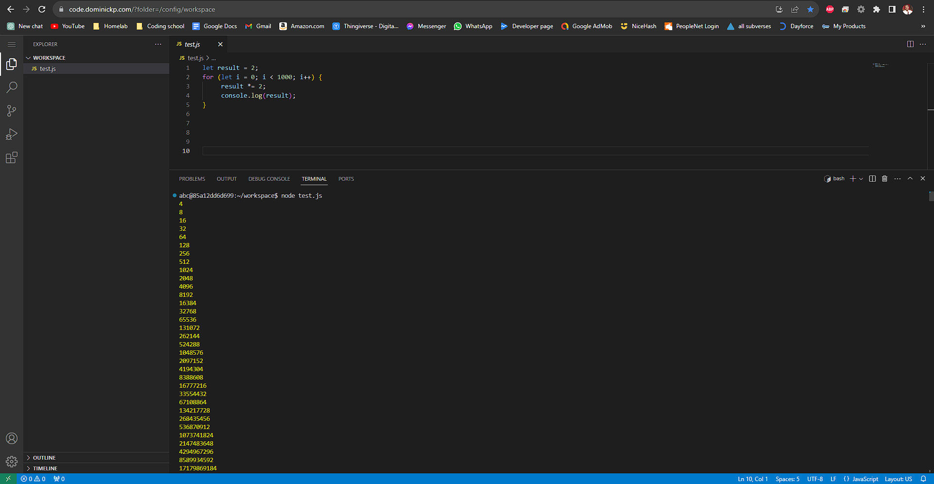 VS Code Server UI on Ubuntu
